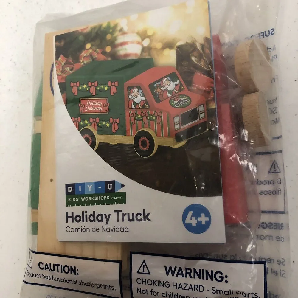 Lowe's Kid's DIY Christmas Holiday Truck Workshop Kit w/ Patch